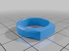 Low Poly Signet Ring 3D Printer Model