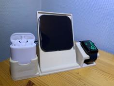 Apple Watch/Iphone/AirPods Stand – Apple Devices Dock 3D Printer Model