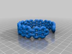 Round Open Cuff Bracelet 3D Printer Model