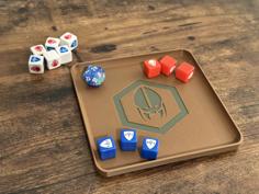 Slim Stackable Dice Tray – Heroscape Ullar Symbol 3D Printer Model