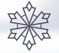 Skyrim Snowflake 3D Printer Model