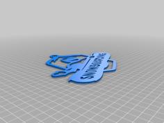 Snowboard Keychain 3D Printer Model