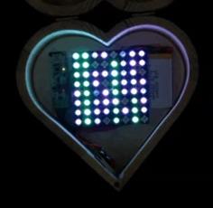 Laser Cut Illuminated Heart Box – Wedding Gift With Ws2812 Panel