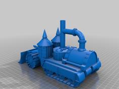 Armoured Steam Powered Half-track 3D Printer Model