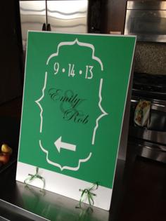 Laser Cut Save The Date Magnet & Sidewalk Sandwich Sign