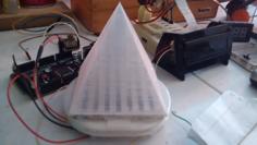 Hollow Pyramid Lens For 8X8 Neopixel Matrix 3D Printer Model