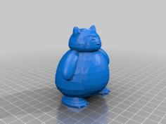 Snorlax (Fairly Low-Poly) 3D Printer Model