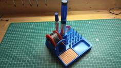 Solder Dispenser With Tool Holder, Sponge And Storage 3D Printer Model