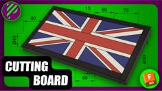 #85 Cutting Board Union Jack | Fusion | Pistacchio Graphic 3D Printer Model