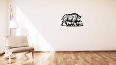 Wild Pig With Piglets / Divoké Prase Se Selaty Wall Decoration 3D Printer Model