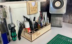 Laser Cut Desktop Tool Organizer