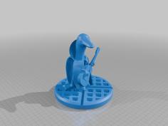 Guitar Banana Duck On A Waffle With Captain Americas Shield 3D Printer Model