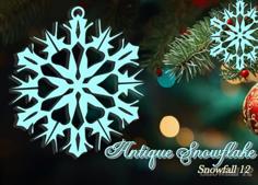 Antique Snowflake Ornament – Snowfall 12 3D Printer Model