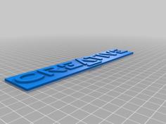 Creative Labs Logo/plaquette 3D Printer Model