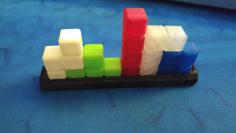 Simple Tetris Set Shelf 3D Printer Model