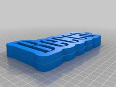 Becca Name Key Chain Hanger Nametag Keychain 3D Printer Model