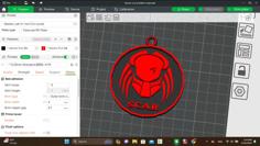 Predator Scar Keychain 3D Printer Model