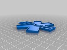 EMS Star Of Life Key Chain 3D Printer Model