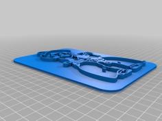 Oklahoma State Cowboy On Thin Large Plate 3D Printer Model