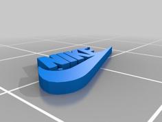 Nike Text With Swoosh Logo 3D Printer Model