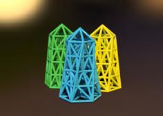 Xmas Hexagonal Pyramid Ornament Vol.03 3D Printer Model