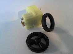 Solarbotics GM2 Gearmotor Wheel 3D Printer Model