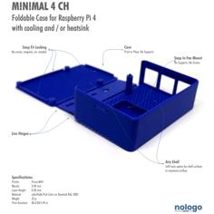 M!N!MAL 4 CH – Raspberry Pi 4 Case 3D Printer Model