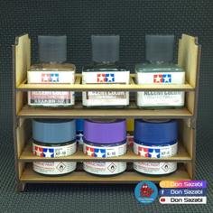 Laser Cut Racks Stackables For Tamiya Paints