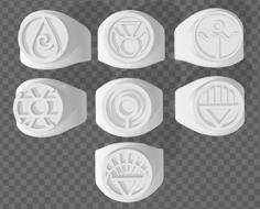 New Lantern Corps Rings 3D Printer Model