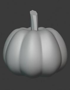 Uncarved Pumpkin With Stem 3D Printer Model