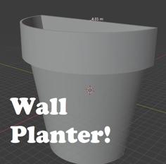 Wall Pot Wall Planter 3D Printer Model