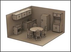 Laser Cut Doll House Furniture