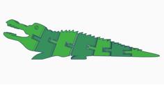 Flexi Crocodile Remix (Dual Extrusion) 3D Printer Model