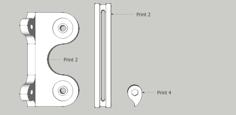 Adjustable Spool Holder – 608 Bearing Based – With Adjustment Knobs 3D Printer Model