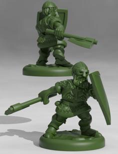 Dwarven Paladin 3D Printer Model