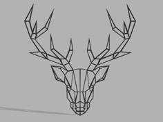 Low Poly Buck (Deer) 3D Printer Model