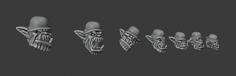 Blitzkrieg Ork Heads 3D Printer Model