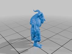 28mm DND Minotaur-Like Goblin Warrior Fantasy Miniature MineeForm FDM 3D Print STL File 3D Printer Model