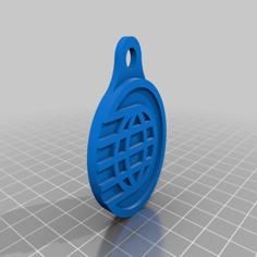 EPCOT Spaceship Earth Logo Keychain 3D Printer Model