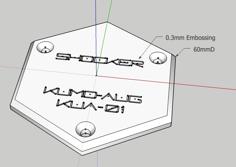 KUA-01 Helmet Back Plate 3D Printer Model