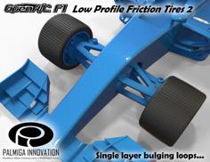 Low Profile Friction Tires 2 For OpenR/C F1 Car 3D Printer Model