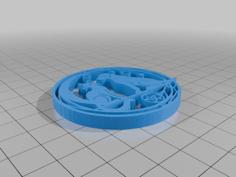 Silhouette Of A Cat And A Dog In A Circle – Hanging Decoration 3D Printer Model