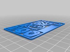 IU Bicycle Kit Card 3D Printer Model