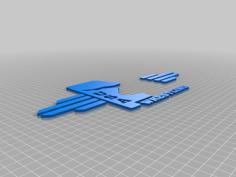 New Mexico USA Wrestling Logo 3D Printer Model