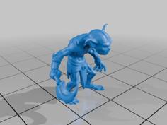 28mm DND Goblin Scout With Battle Hook Fantasy Mini MineeForm FDM 3D Print STL File 3D Printer Model