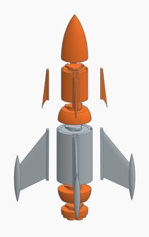 Cosmos Corps Built-Your-Own Rocket – NARROW ROCKET PARTS!! 3D Printer Model