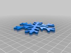 EASY TO PRINT, SNOWFLAKE, CHRISTMAS ORNAMENT 22, ORNAMENTS 3D Printer Model