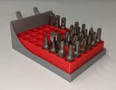 Pegboard Tray For Hex Bit Holder – Updated 3D Printer Model