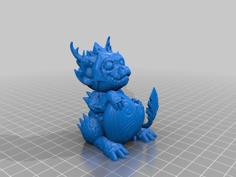 Year Of The Dragon Heart Dragon (Supportless) 3D Printer Model