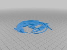 Ornamental Bird Medallion With Loop 3D Printer Model